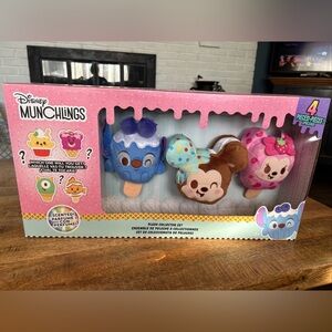 Disney Ice Cream Plush Trio - Blue, Brown, Pink